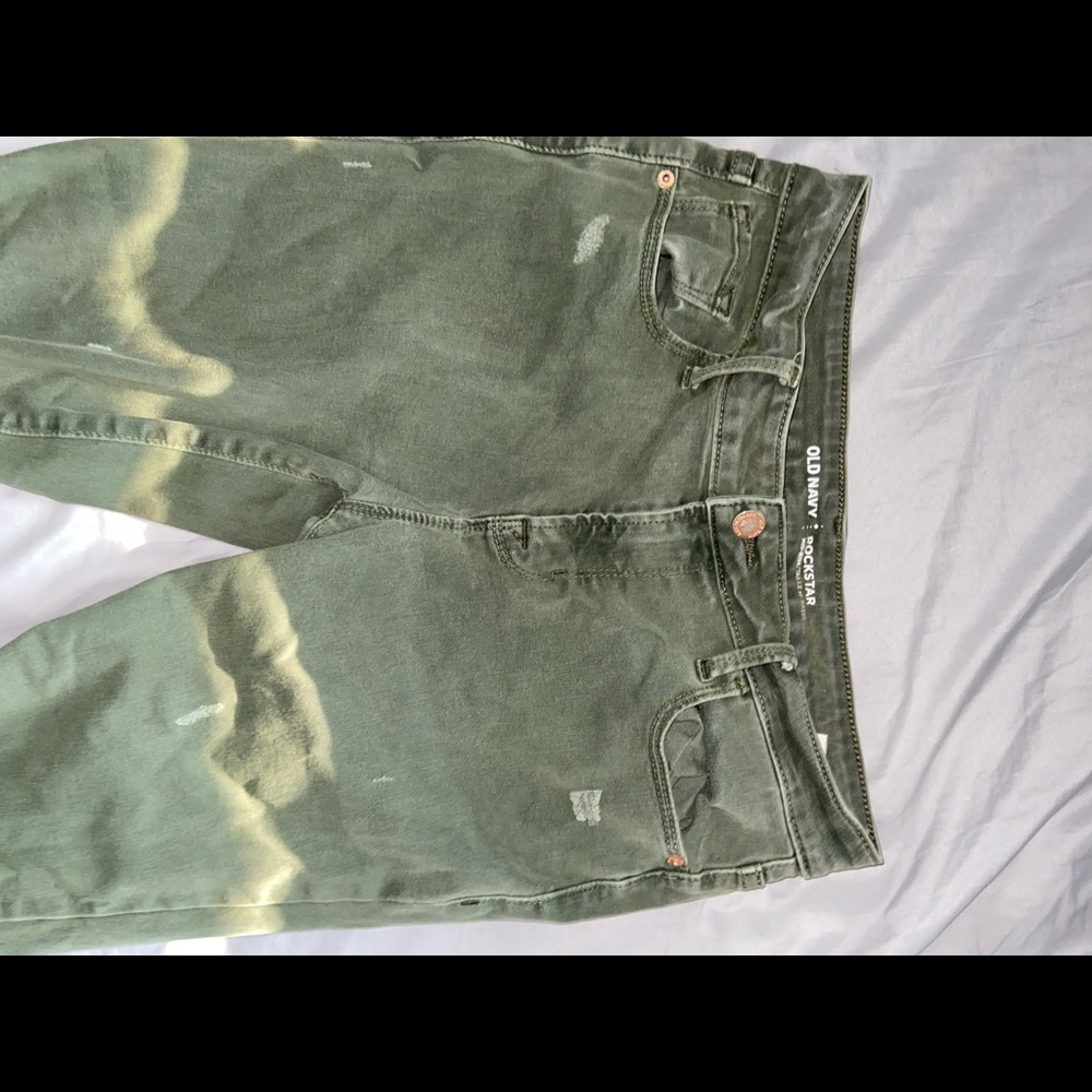 Olive ripped jeans from old navy